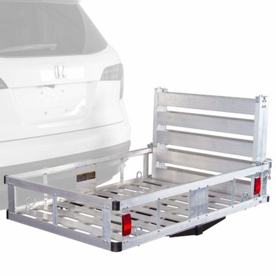 Apex ACC500-DLX Deluxe Aluminum Basket Hitch Cargo Carrier with Ramp