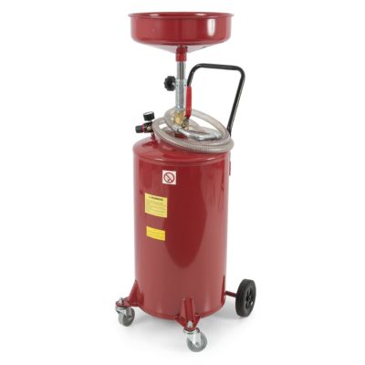 ARKSEN 20 Gallon Portable Waste Oil Drain Tank Air Operated, Red
