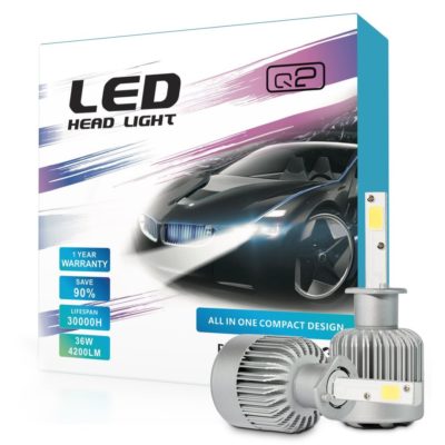 HID-Warehouse S2 72W 8,000LM LED Bulb - H1 LED Headlight Kit
