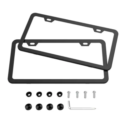 Karoad Black License Plate Frames, 2 PCS