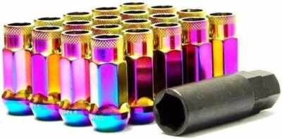 Muteki 32906B SR Series Black SR48 Open End Lug Nut Set