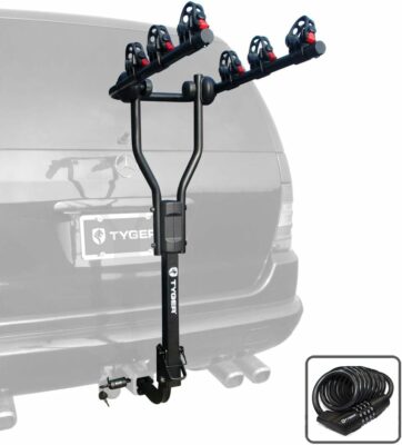 Tyger Auto TG-RK3B101S 3-Bike Hitch Mount Bicycle Carrier Rack