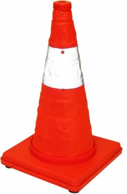Eurow Reflective Safety Cone with Nighttime LED Lights