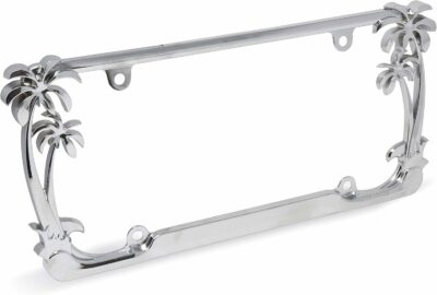 Cruiser Accessories 19003 Palm Tree License Plate Frame, Chrome