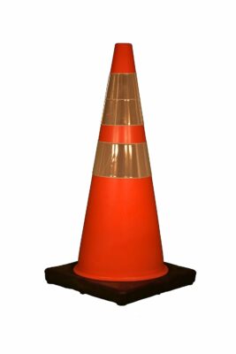 Cortina 03-500-10 Vinyl Traffic Cone with Black Base