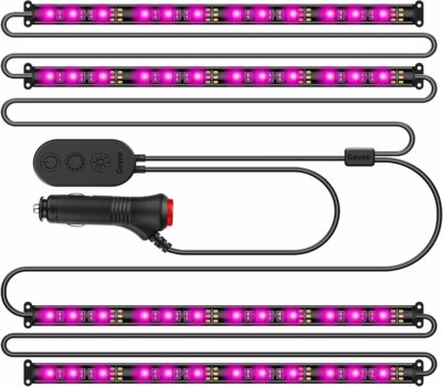 Unifilar Car LED Strip Light, MINGER APP Controller Car Interior Lights