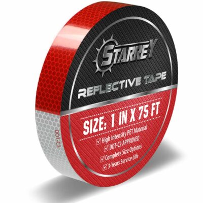 1" x 25" Starrey Reflective Tape DOT-C2 High-Intensity Grade Conspicuity Safety Tape