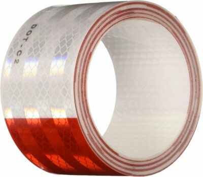 Safe Way Traction Diamond Grade Conspicuity Red and White Trailer DOT-C2 Tape
