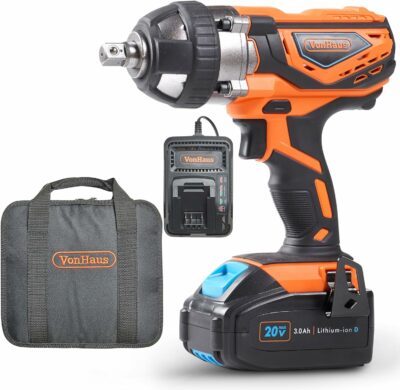 VonHaus 20V MAX Cordless 1/2" Impact Wrench Set