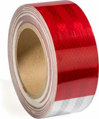 2" X 50 ft. DOT Approved Reflective Safety Tape Red White for Trailers