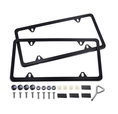 Ohuhu Matte Aluminum License Plate Frame