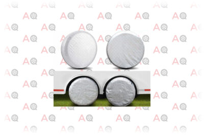 Amfor Set of 4 Tire Covers, Waterproof Aluminium Film Tire Sun Protector