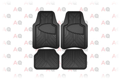 Armor All 78846 Black Rubber Interior Floor Mat, 4 Piece