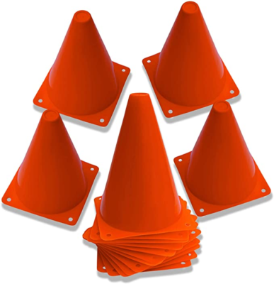 Dazzling Toys 7 Inch Plastic Traffic Cones