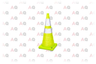 Mutual Industries 17712-1-28 Collapsible Reflective Traffic Cone with Inside Light