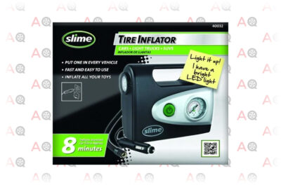 Slime 40032 12-Volt Tire Inflator with Gauge and Light