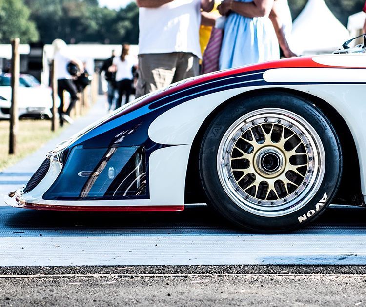  Avon tires on a racecar with white lettering