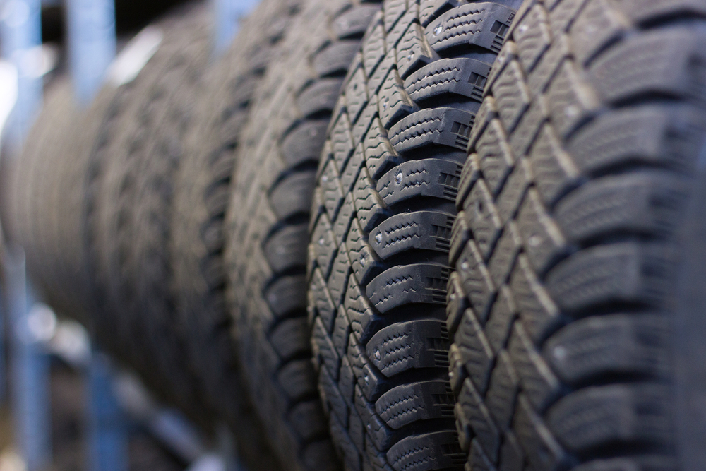 close up shot of tire treads