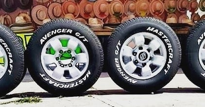 picture of Mastercraft Avenger G/T Radial Tires rolling in a line