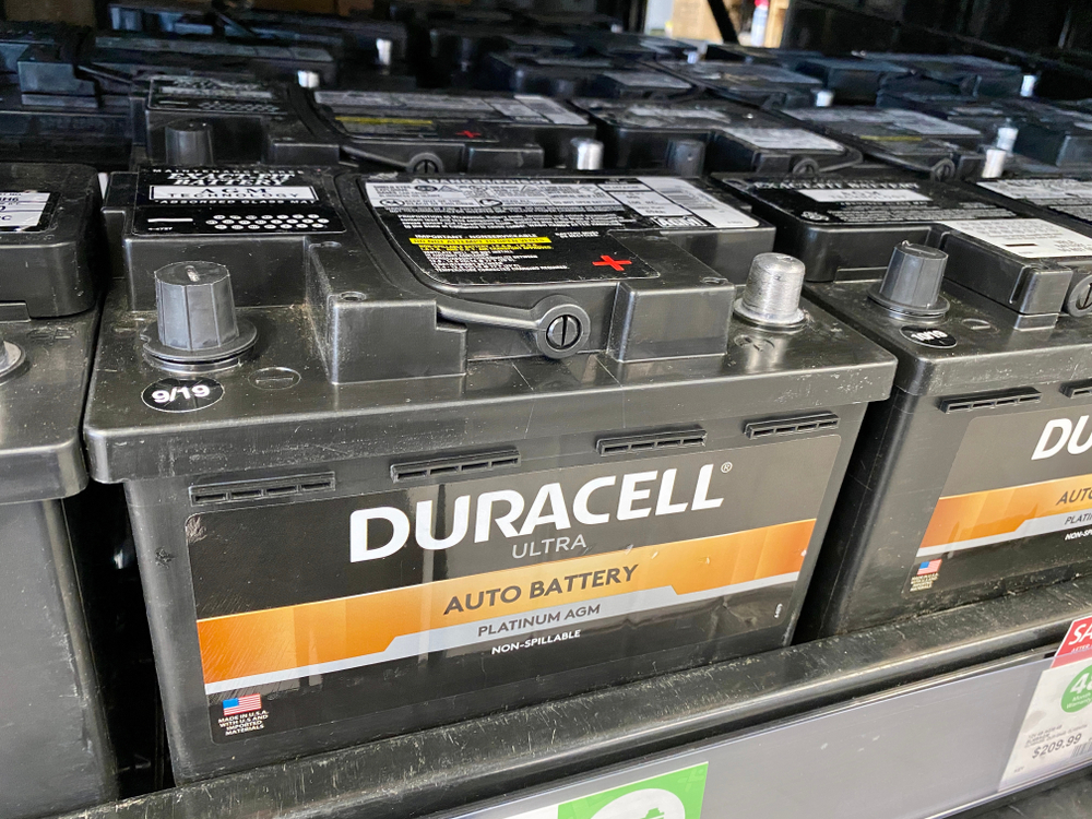 A Duracell AGM battery