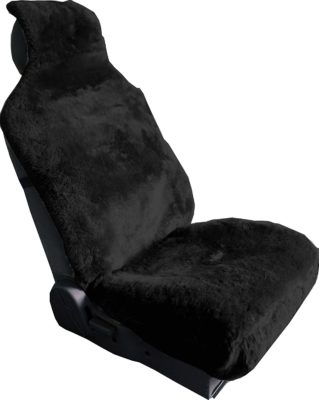 Aegis Black Luxury Australian Sheepskin Wrap Seat Cover