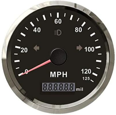AutoMeter 5880 - Phantom 3-3/8in 140 MPH In-Dash Full Sweep Speedometer W Gps Rally Nav Display