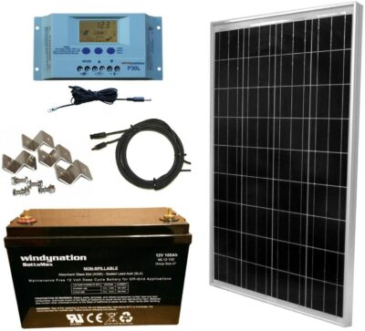 WindyNation 100 Watt Solar Panel Kit