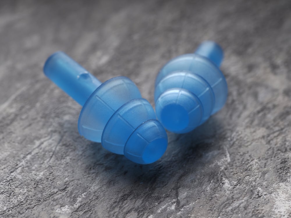 blue silicone earplugs