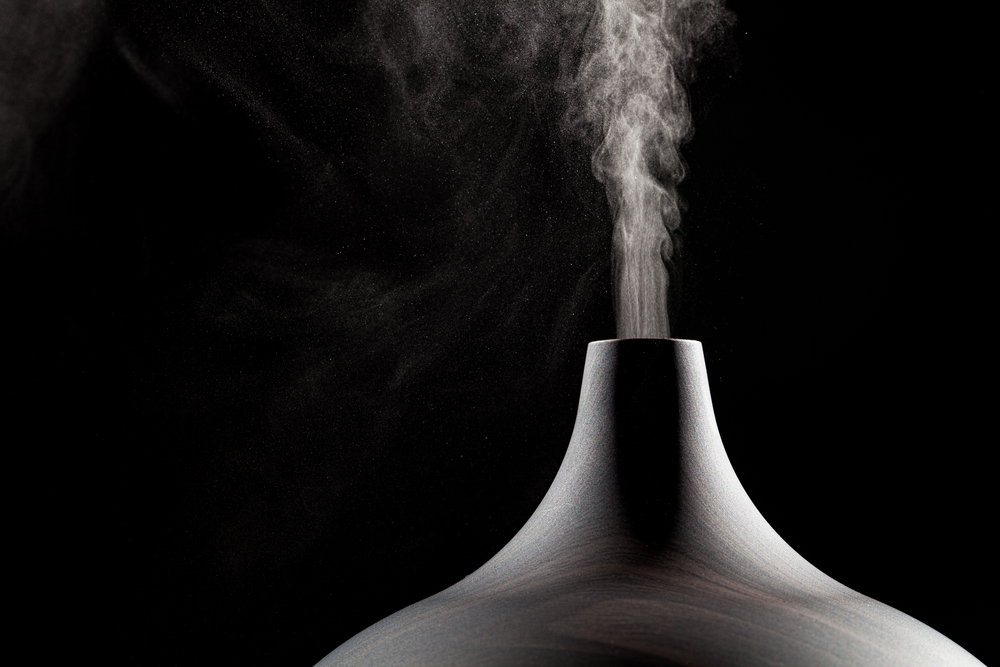 steam blowing from an oil diffuser