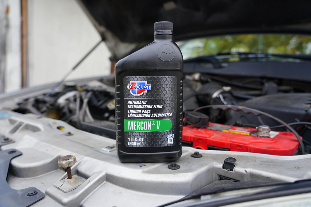 bottle of automatic transmission fluid