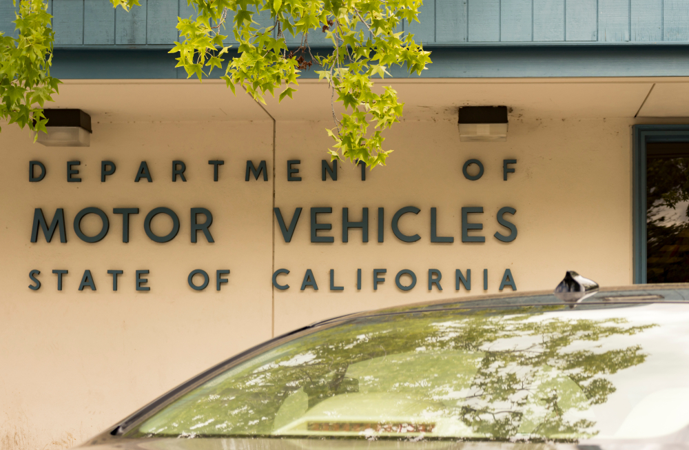 exterior of DMV in California