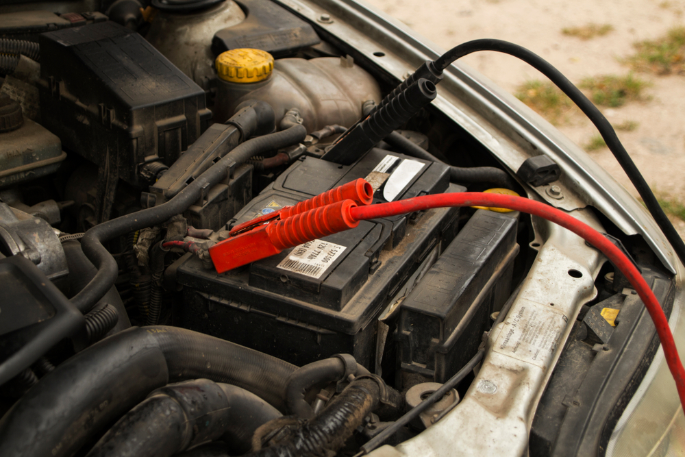 jump-starting a battery